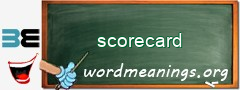 WordMeaning blackboard for scorecard